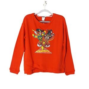Marvel Women Pullover L Comic Book Criss Cross‎ Superhero Ironman Black Widow